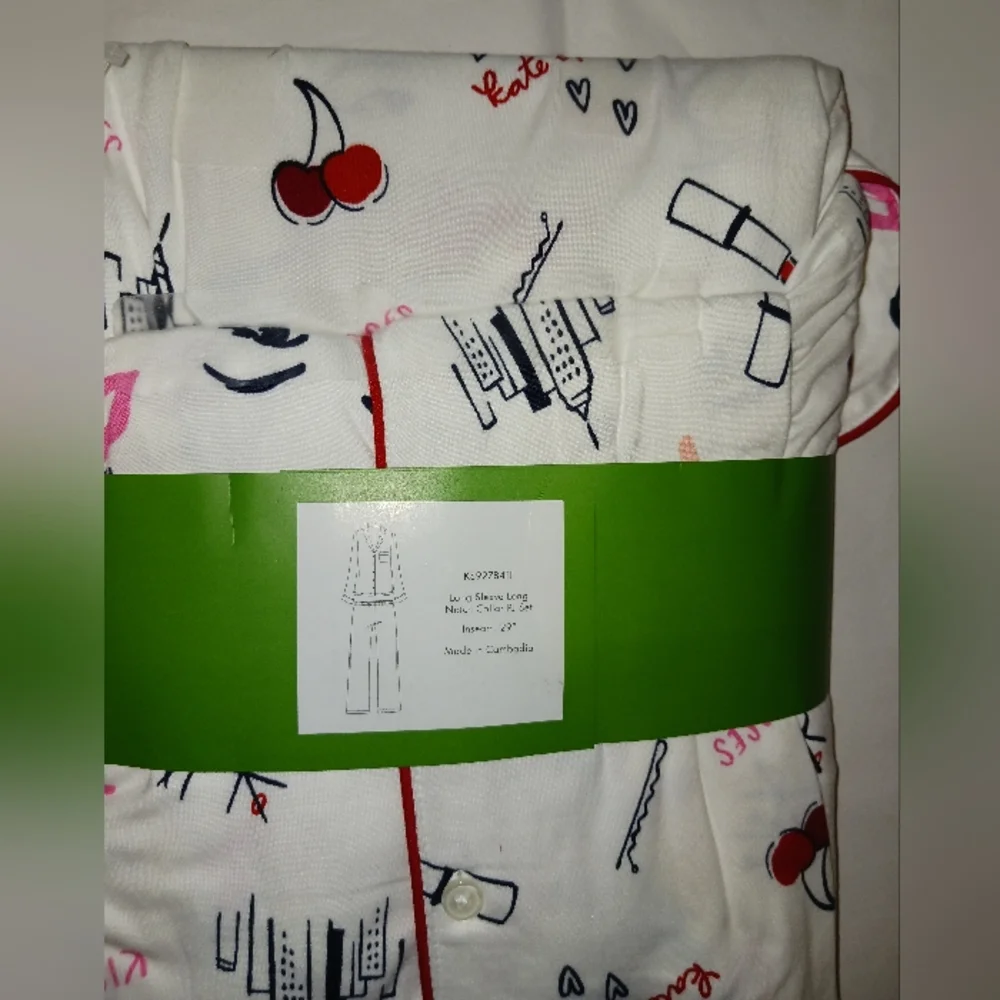 💲SOLD💲 Kate Spade With Love Long PJ Set Pajamas KS92784TF - Picture 9 of 12